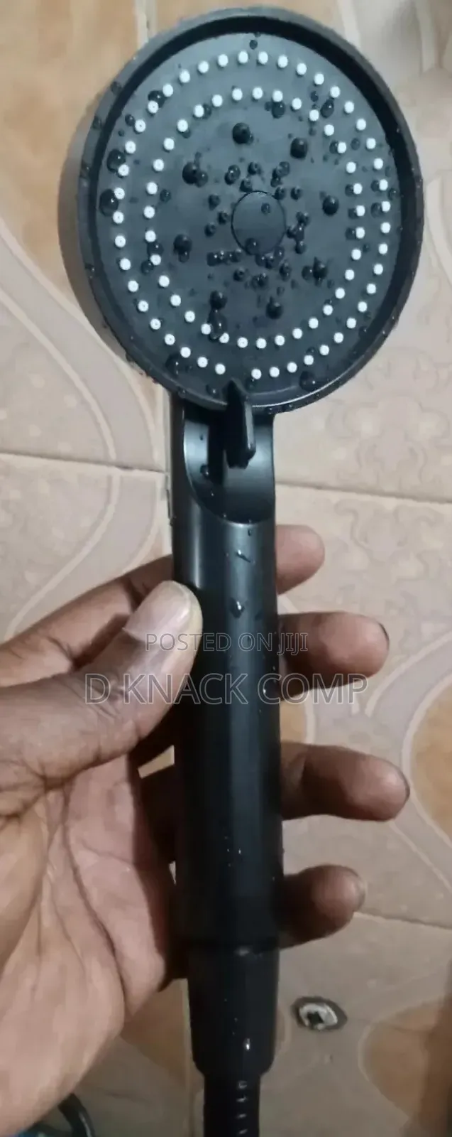 5-Speed Adjustable Shower Set - Black