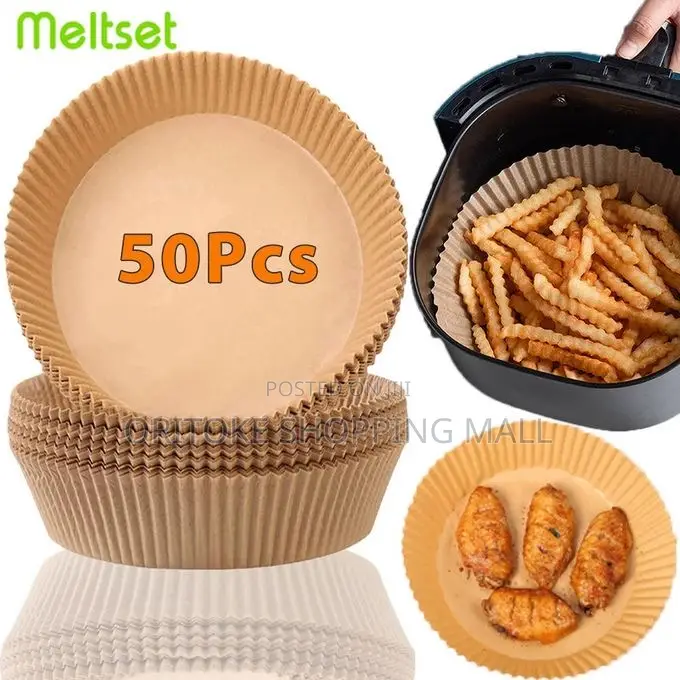 50PCS Round Disposable Papers for Air Fryer Liners,Oilproof