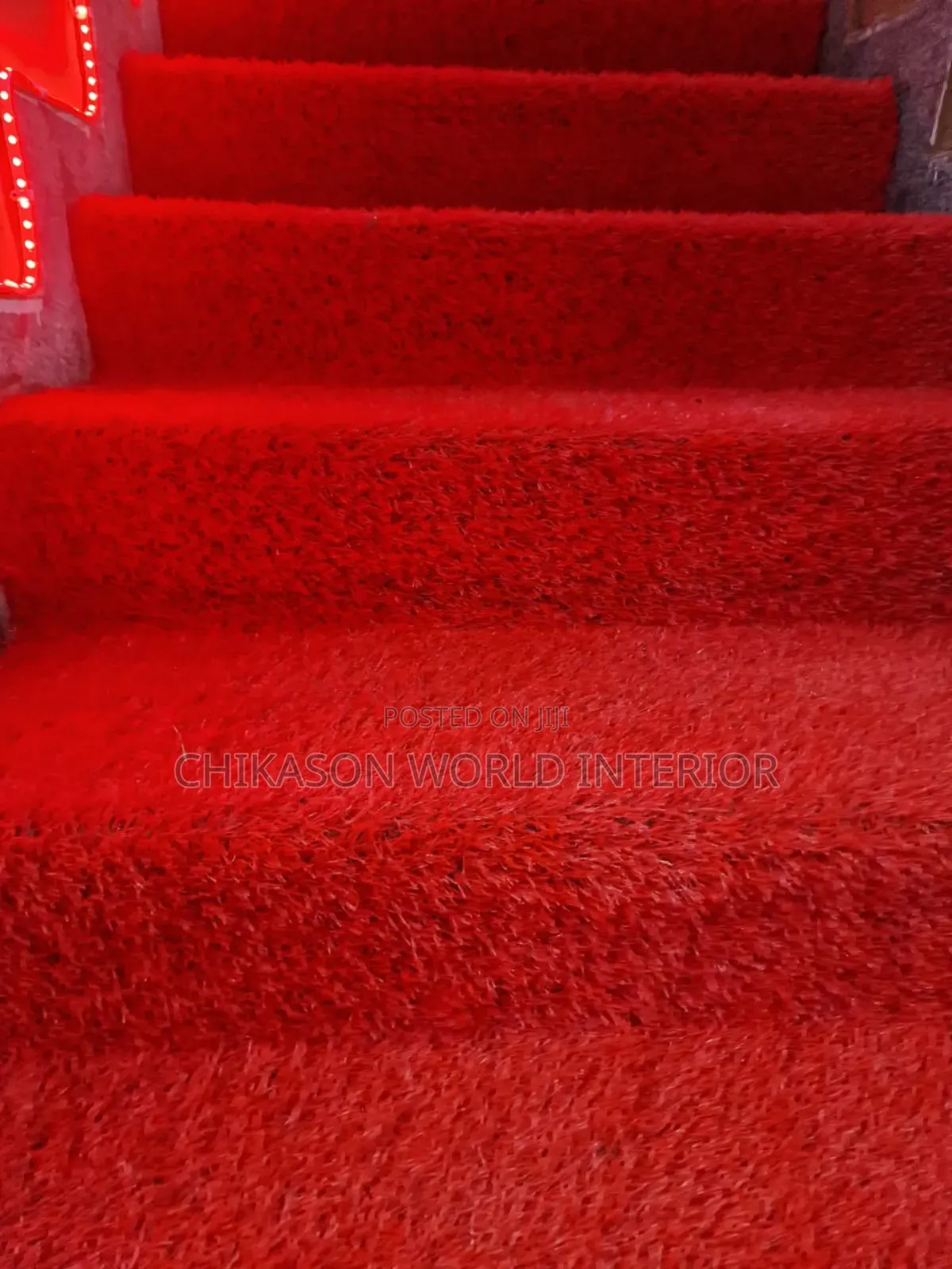 Red Synthetic Grass Carpet