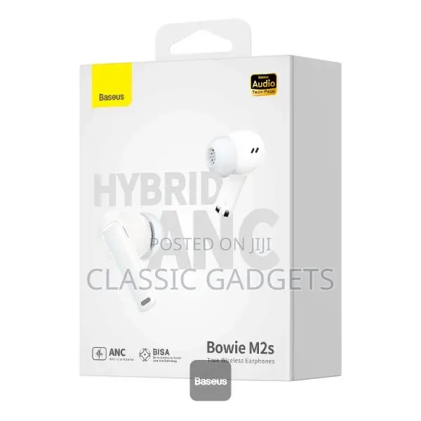 Baseus Bowie M2s True Wireless Earphones - Moon White