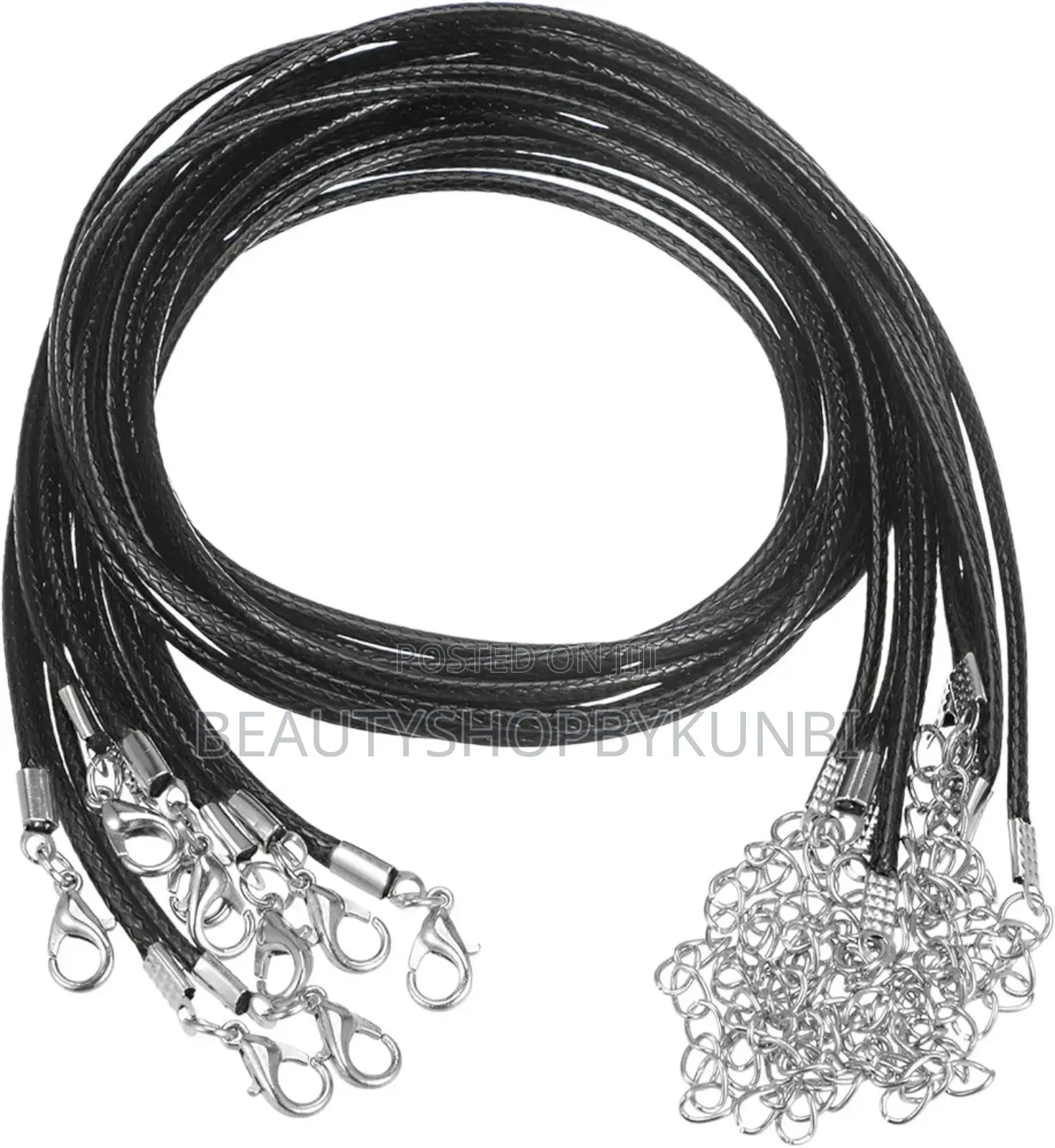 Black Waxed Necklace Cords for Resin Crafts(Pack of 10)