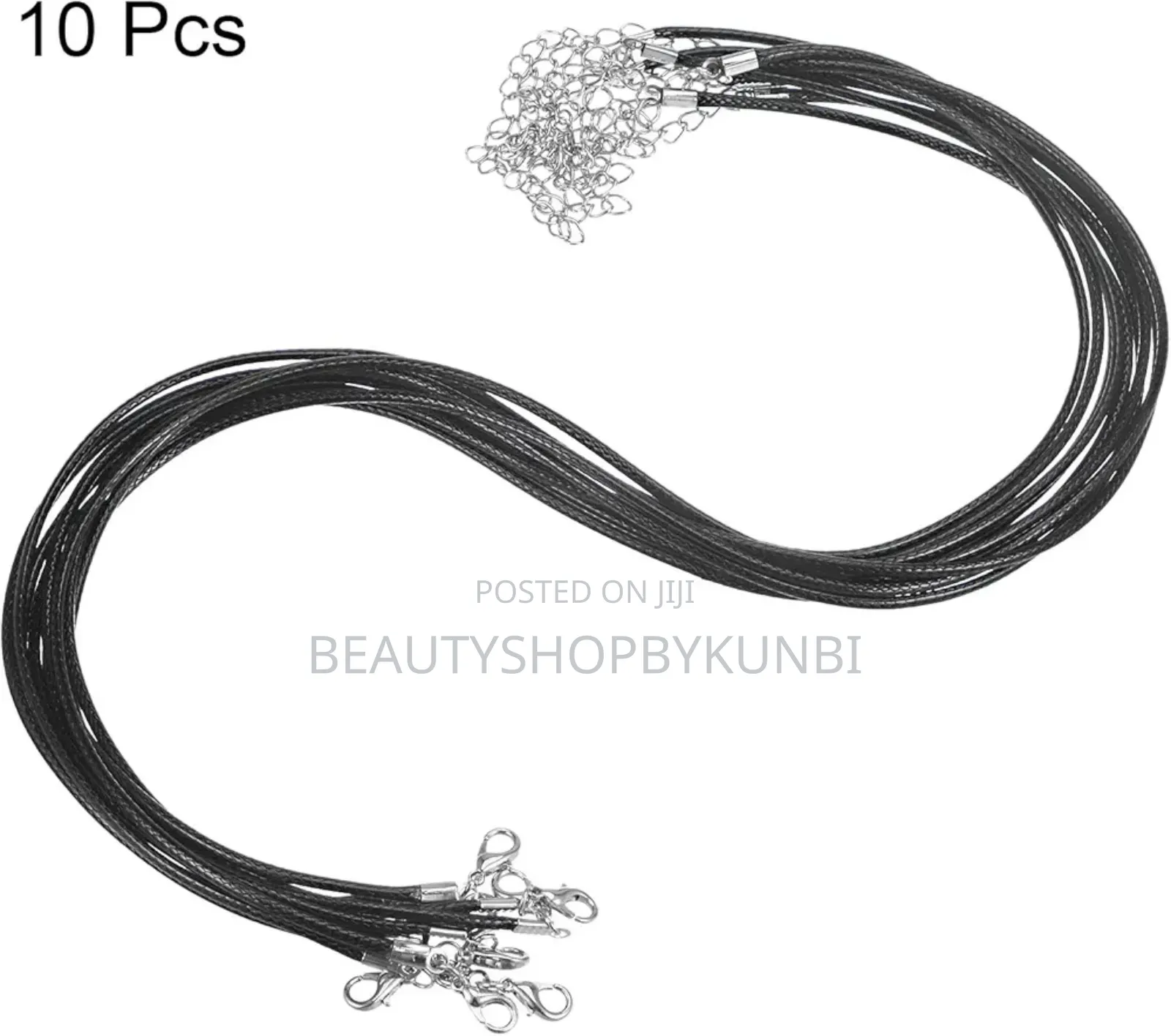 Black Waxed Necklace Cords for Resin Crafts(Pack of 10)