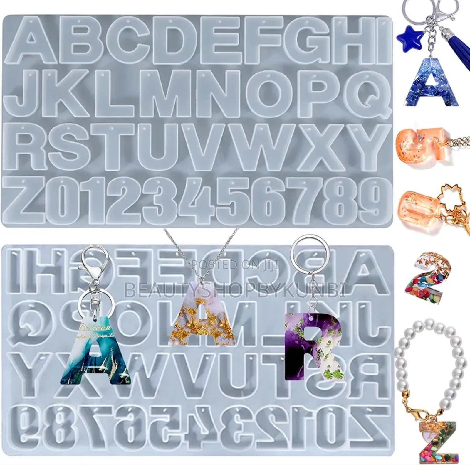 Perforated Letter Mold Alphabet Resin Epoxy Silicone Mold