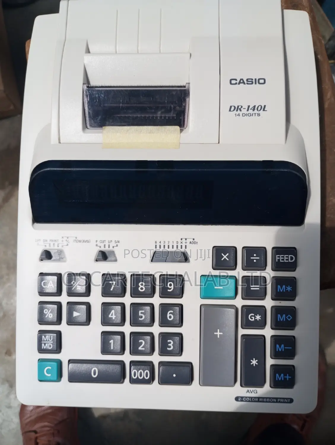 Mini-Casio Electronic Calculator Desktop Printer 14 Digits