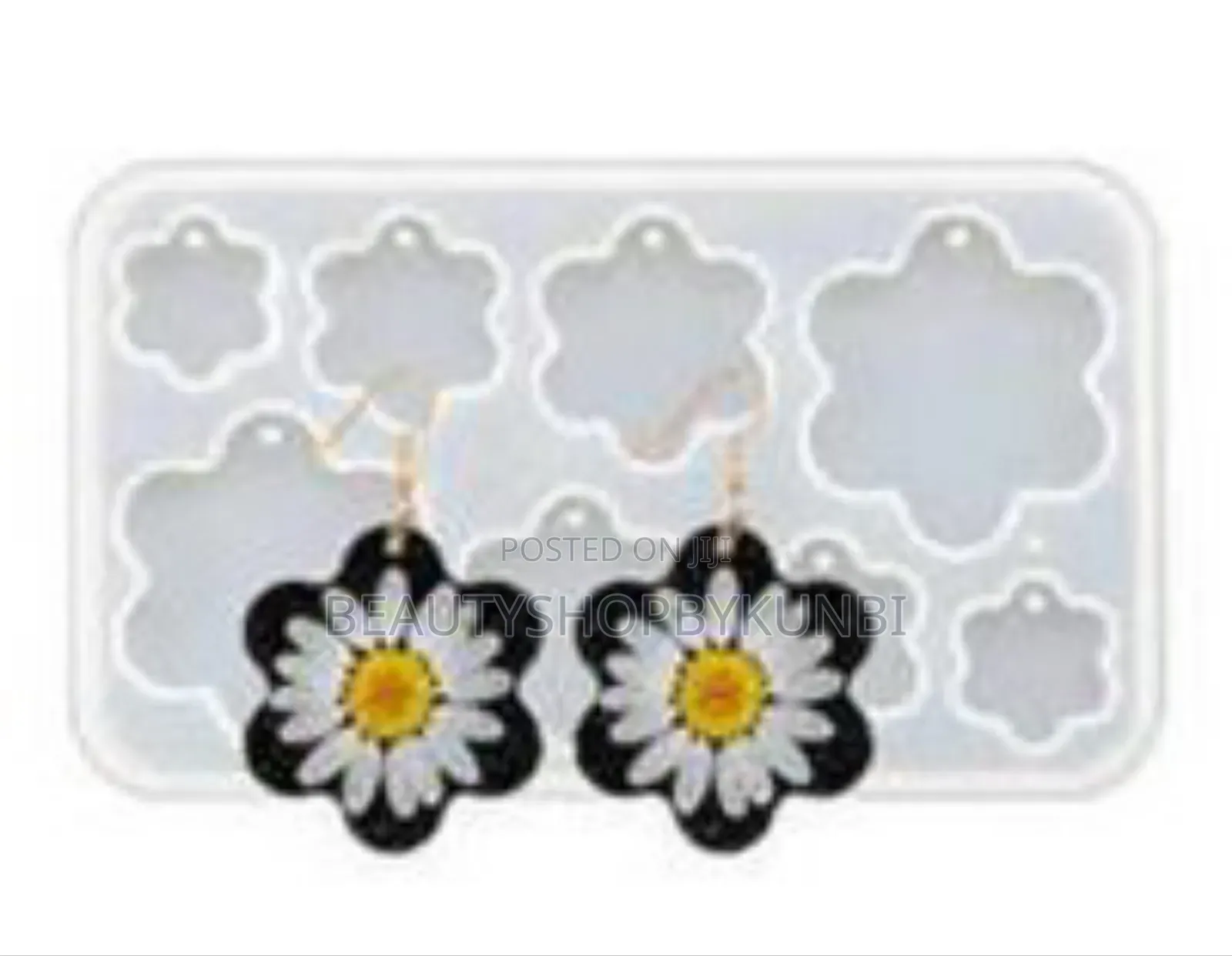 Flower Shaped Resin Jewelry Mold for Earrings Keyrings