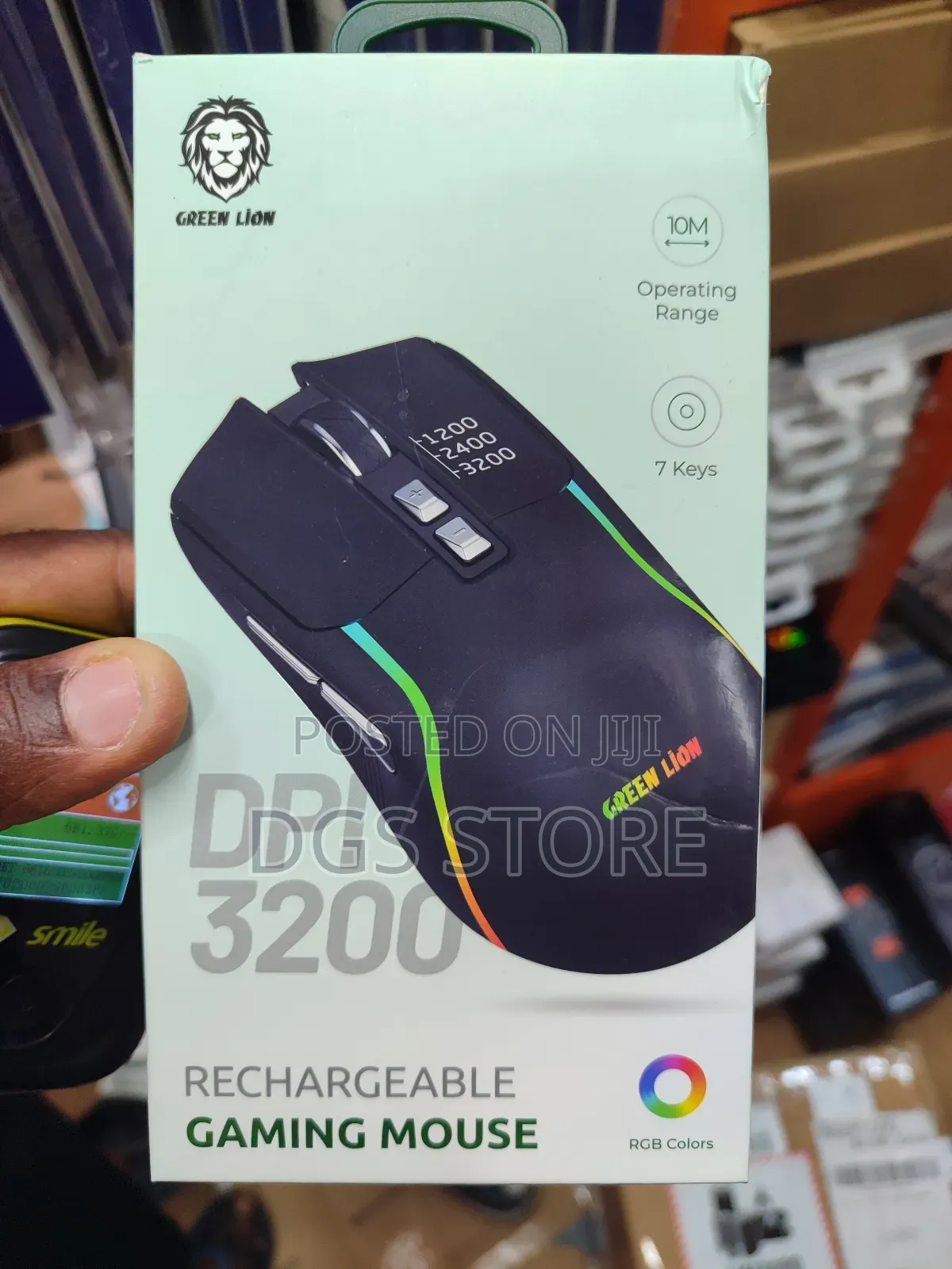 Green Lion DPL 3200 Rechargeable Gaming Mouse RGB