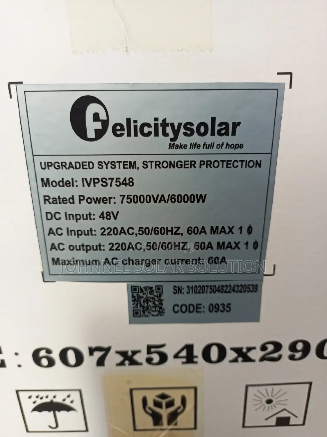 7.5kva 48v Felicity Solar Non-Hybrid Inverter