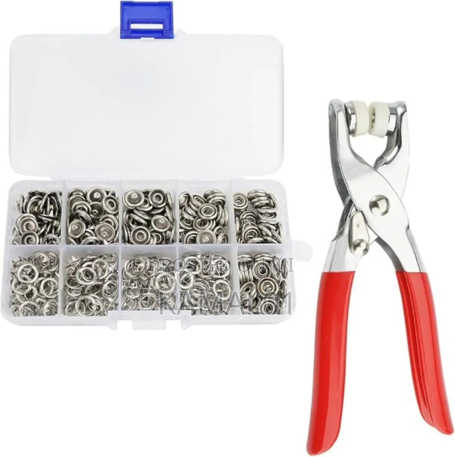 100 Piece Metal Thickened Snap Fasteners Kit