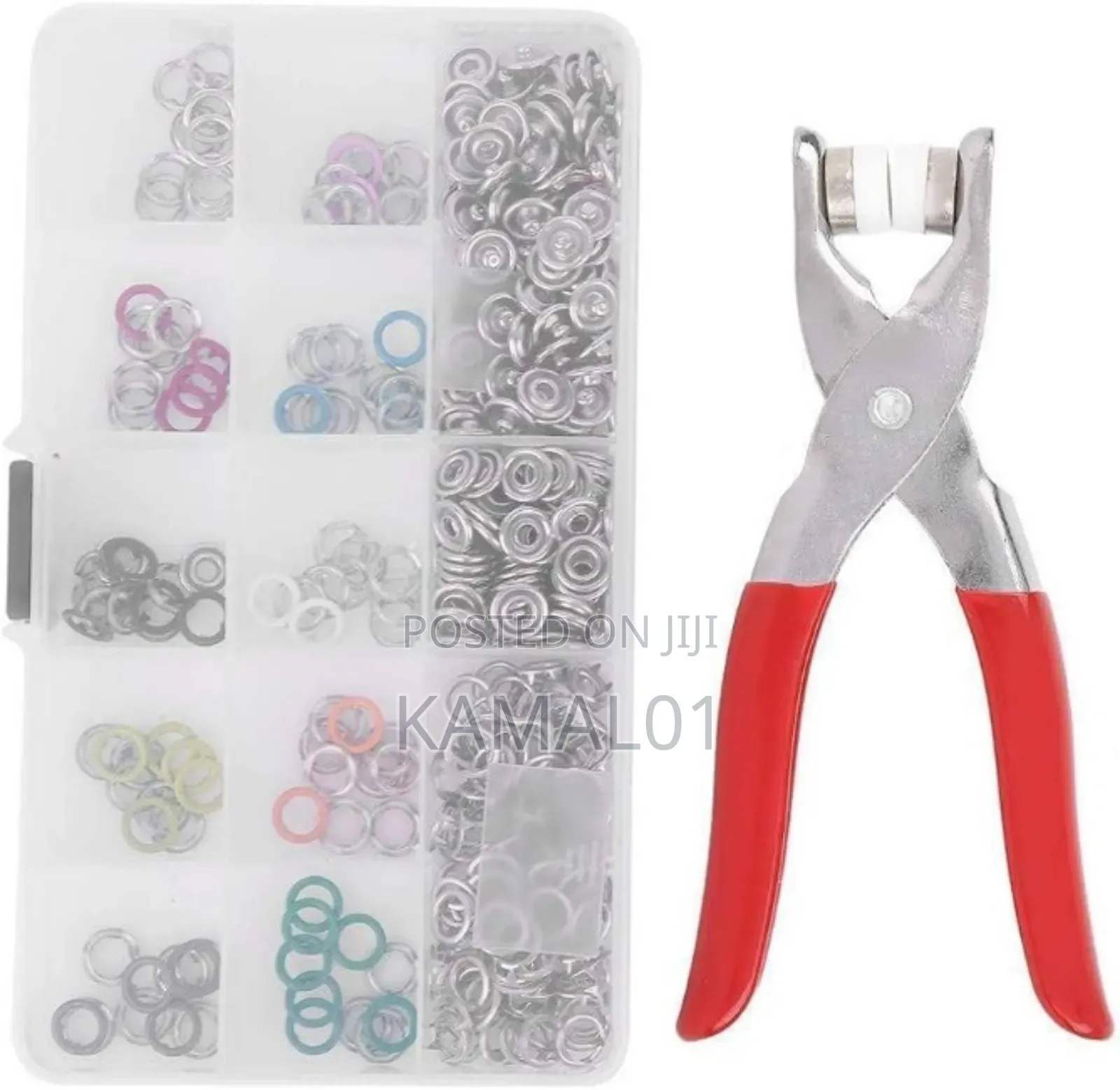 100 Piece Metal Thickened Snap Fasteners Kit