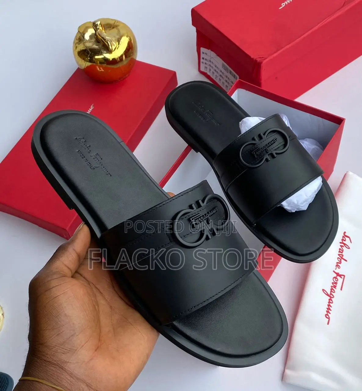 Original Salvatore Ferragamo Leather Slippers