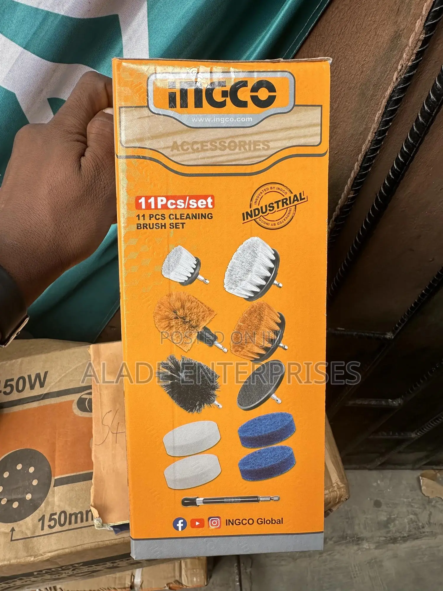 Ingco 11-pieces Cleaning Brush Set