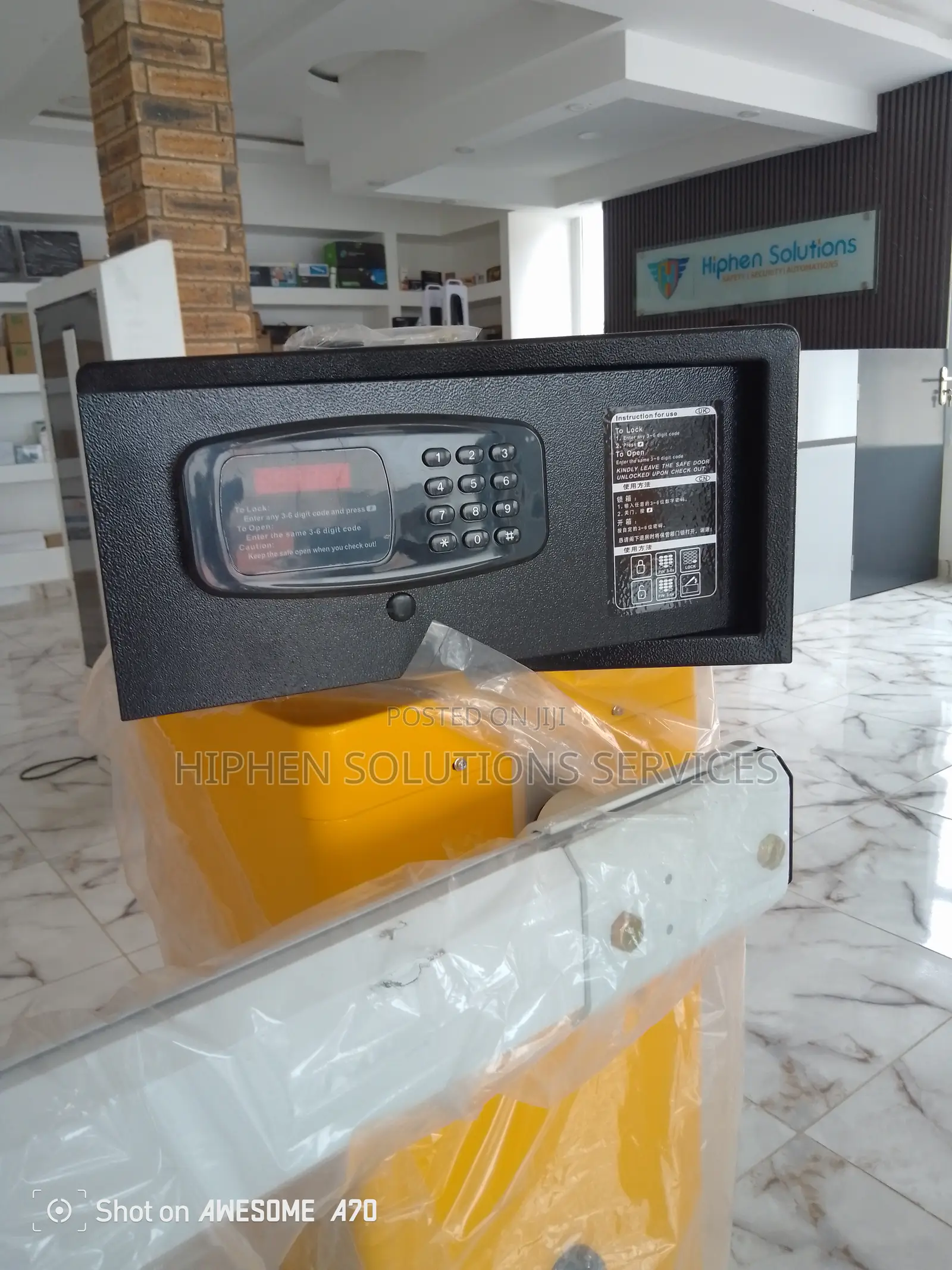 Security Box For Solid Steel Office Or Home Use - Black