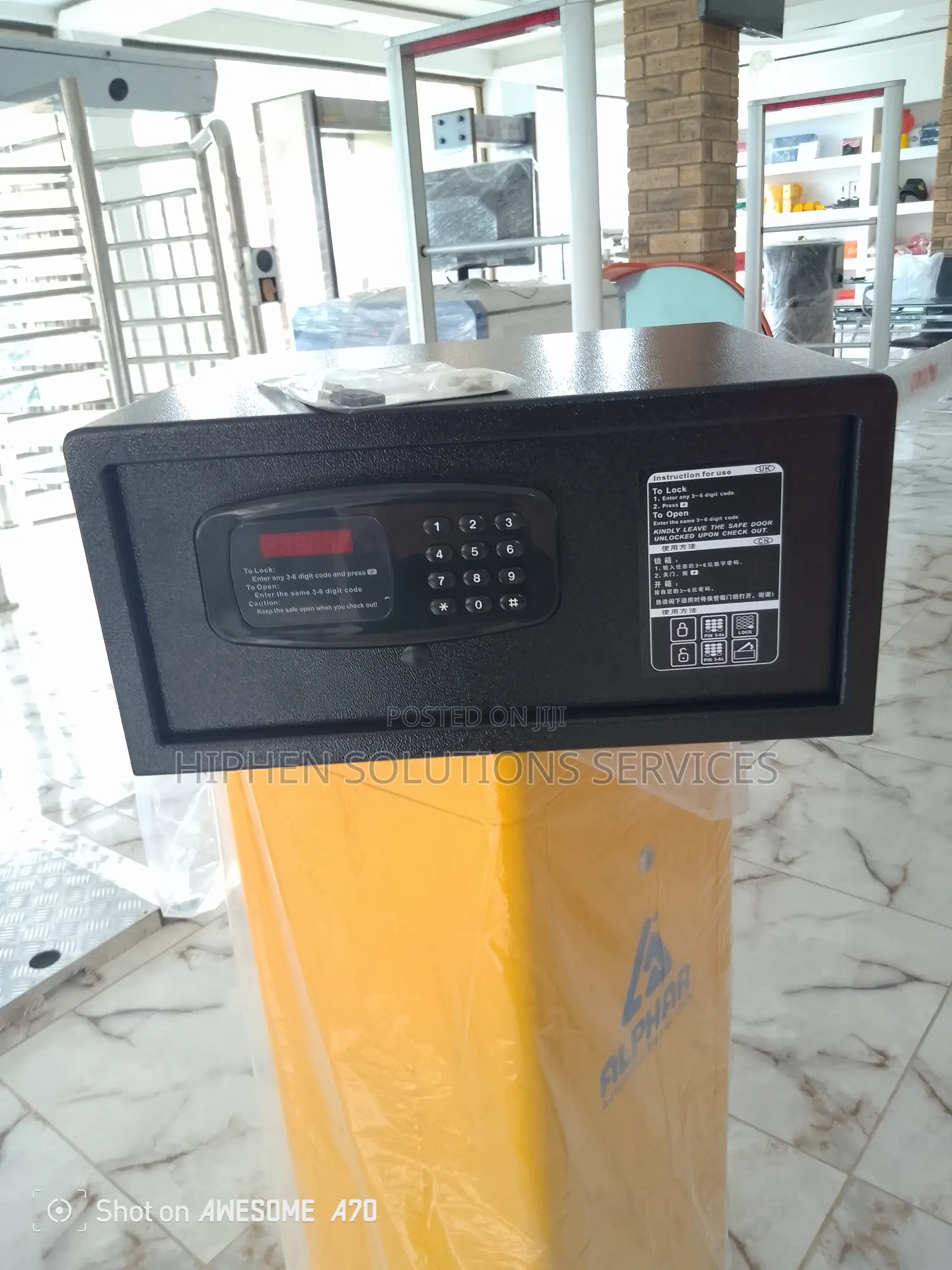 Digital Steel Safe Box - Black