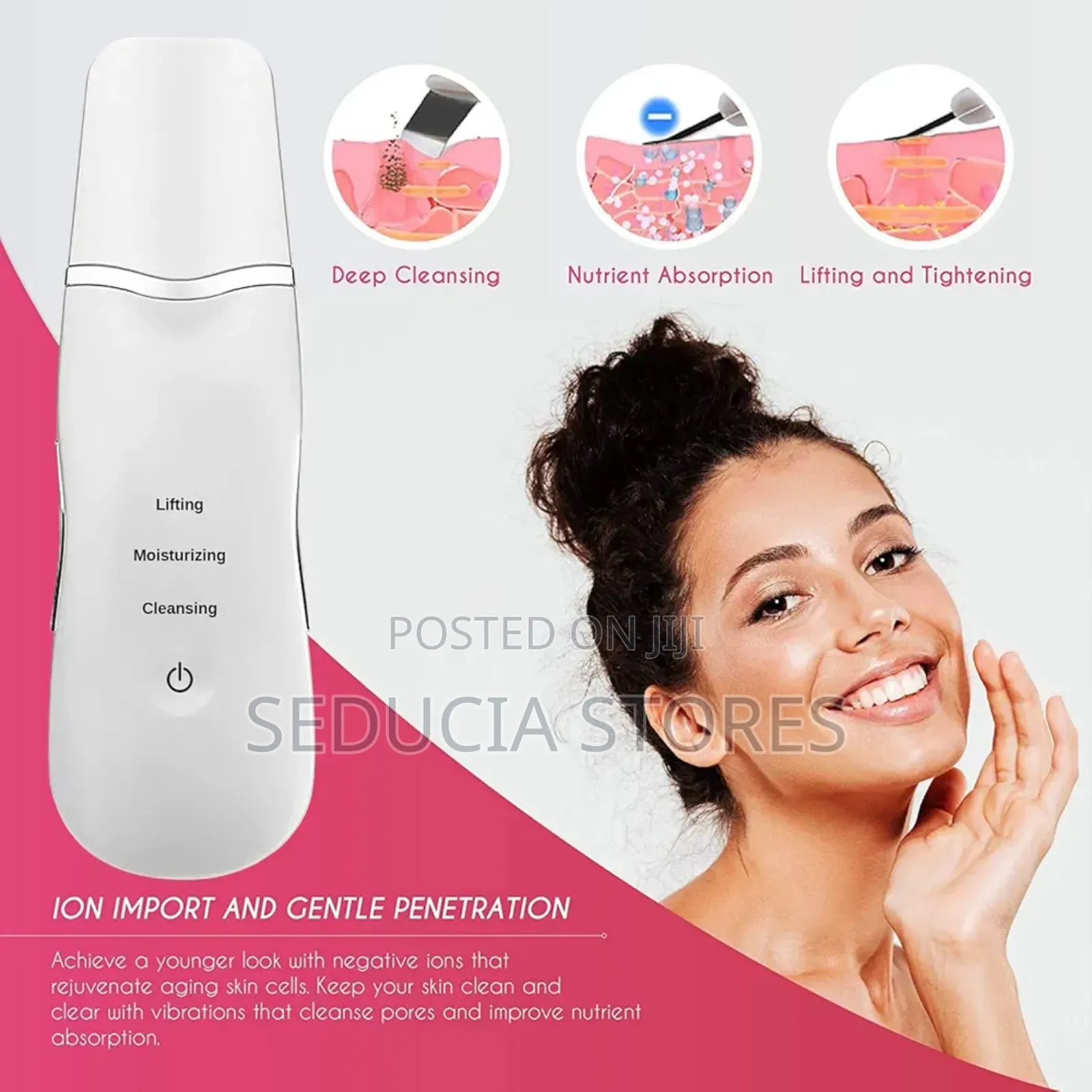 Ultrasonic Skin Scrubber - Face Cleaner