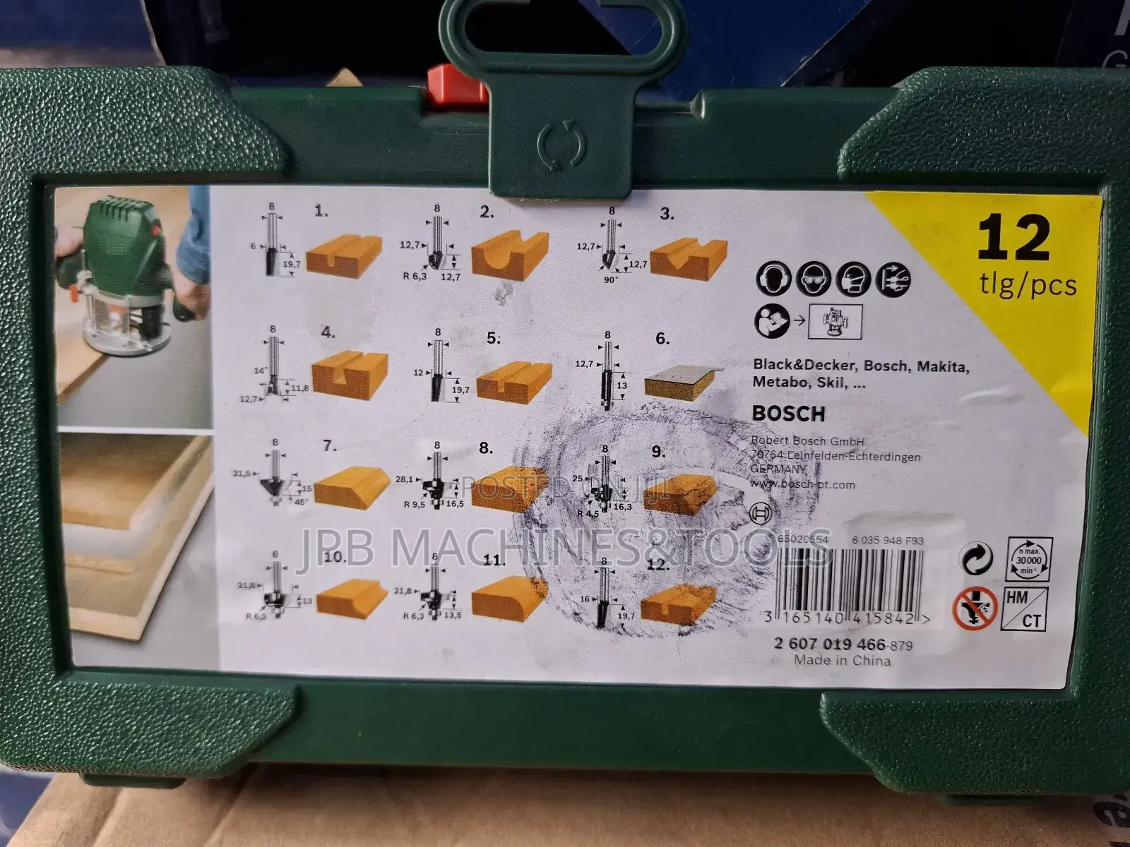 Bosch 8mm Router/Grooving Bits Set Carbide