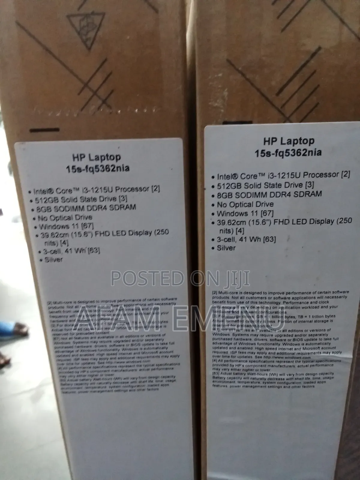 New Laptop HP 15s 8GB Intel Core I3 SSD 512GB