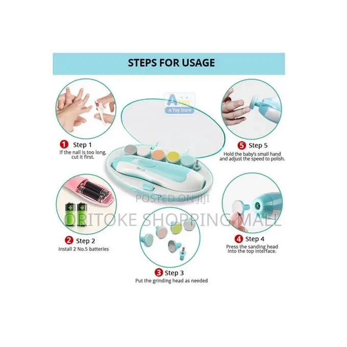 Safe Electric Baby Nail Cutter/Trimmer-Blue