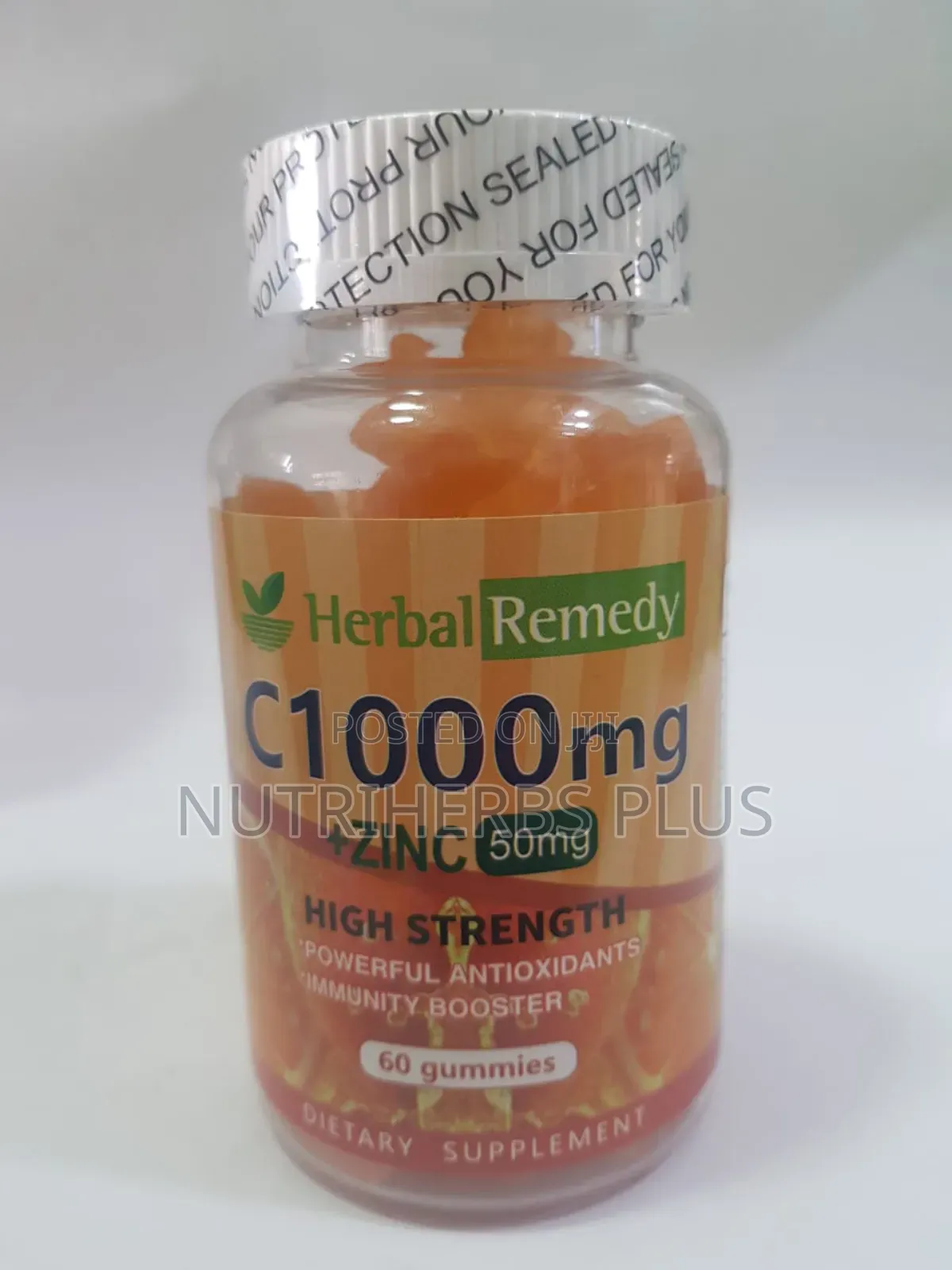 Herbal Remedy Vitamin C1000mg+ Zinc50mg Gummies:Skin Glowing