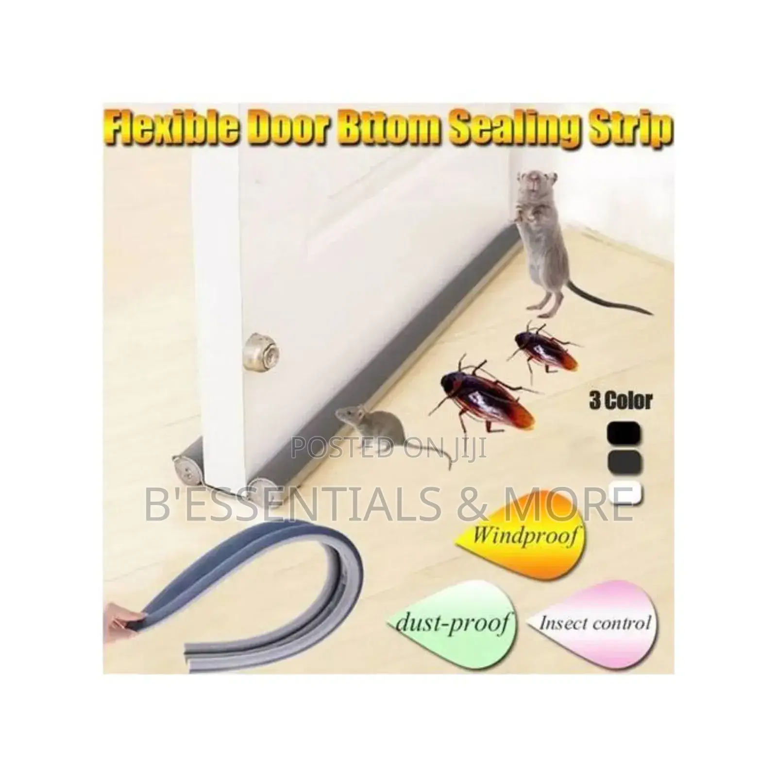 Under Door Bottom Seal Strip and Insect Repellent