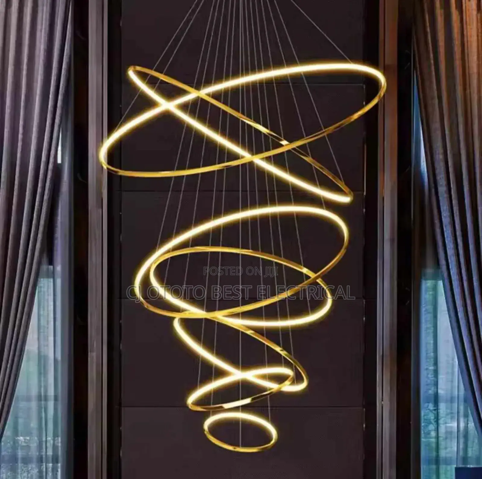 Led Luxury Staircase Light Available in Gold Black