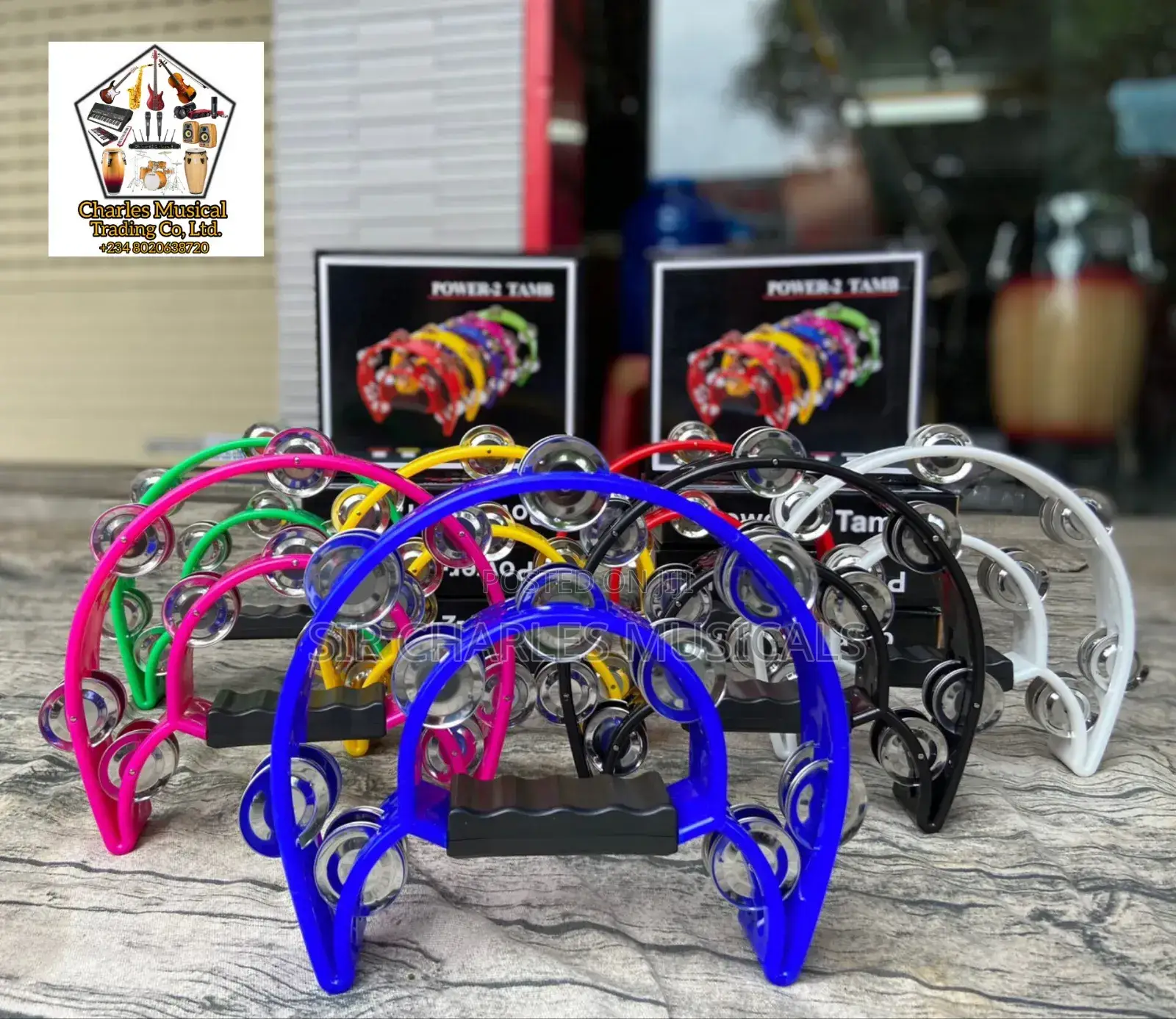 Original Quality Power-2 Tambourine Indifferent Colors