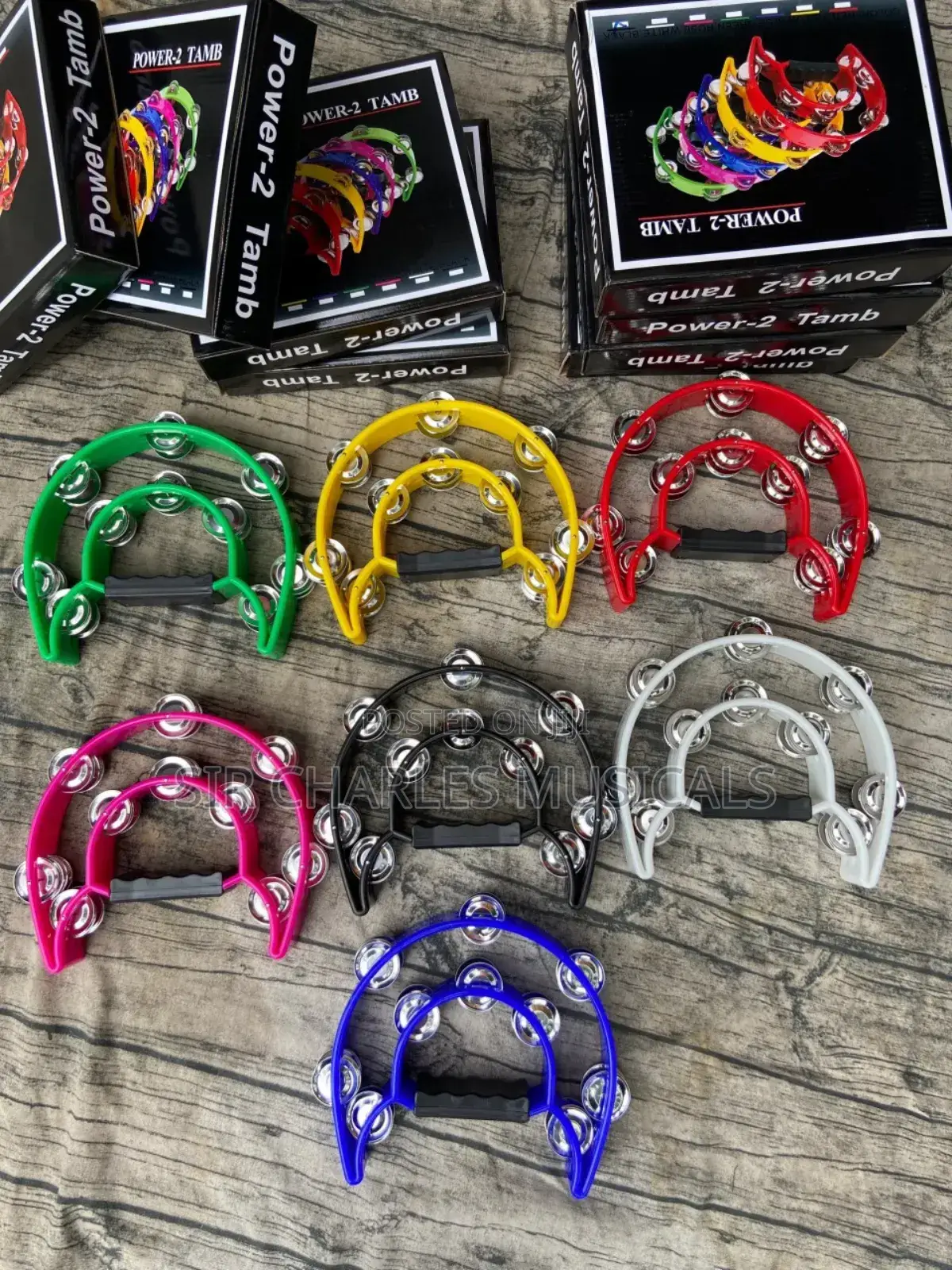 Original Quality Power-2 Tambourine Indifferent Colors