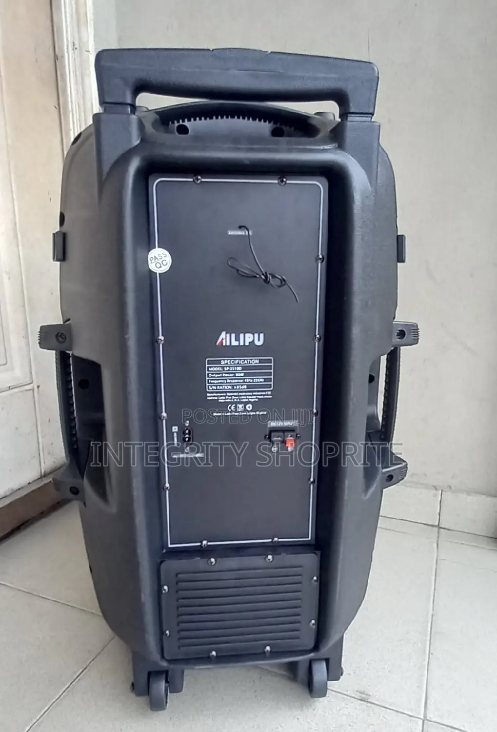 AILIPU Quality 15 Inch Rechargeable Bluetooth PA System