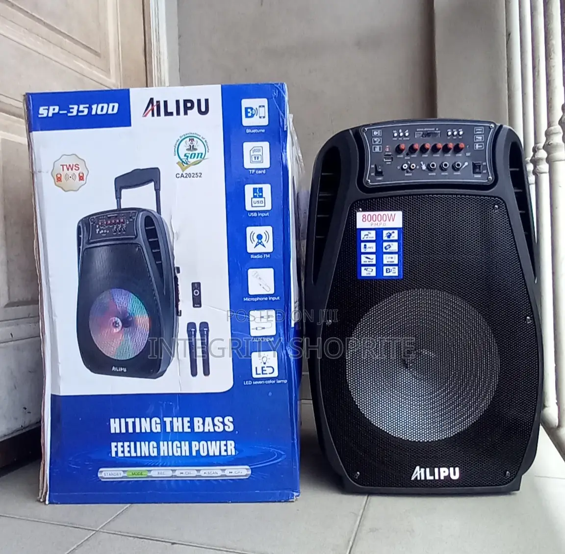 AILIPU Quality 15 Inch Rechargeable Bluetooth PA System