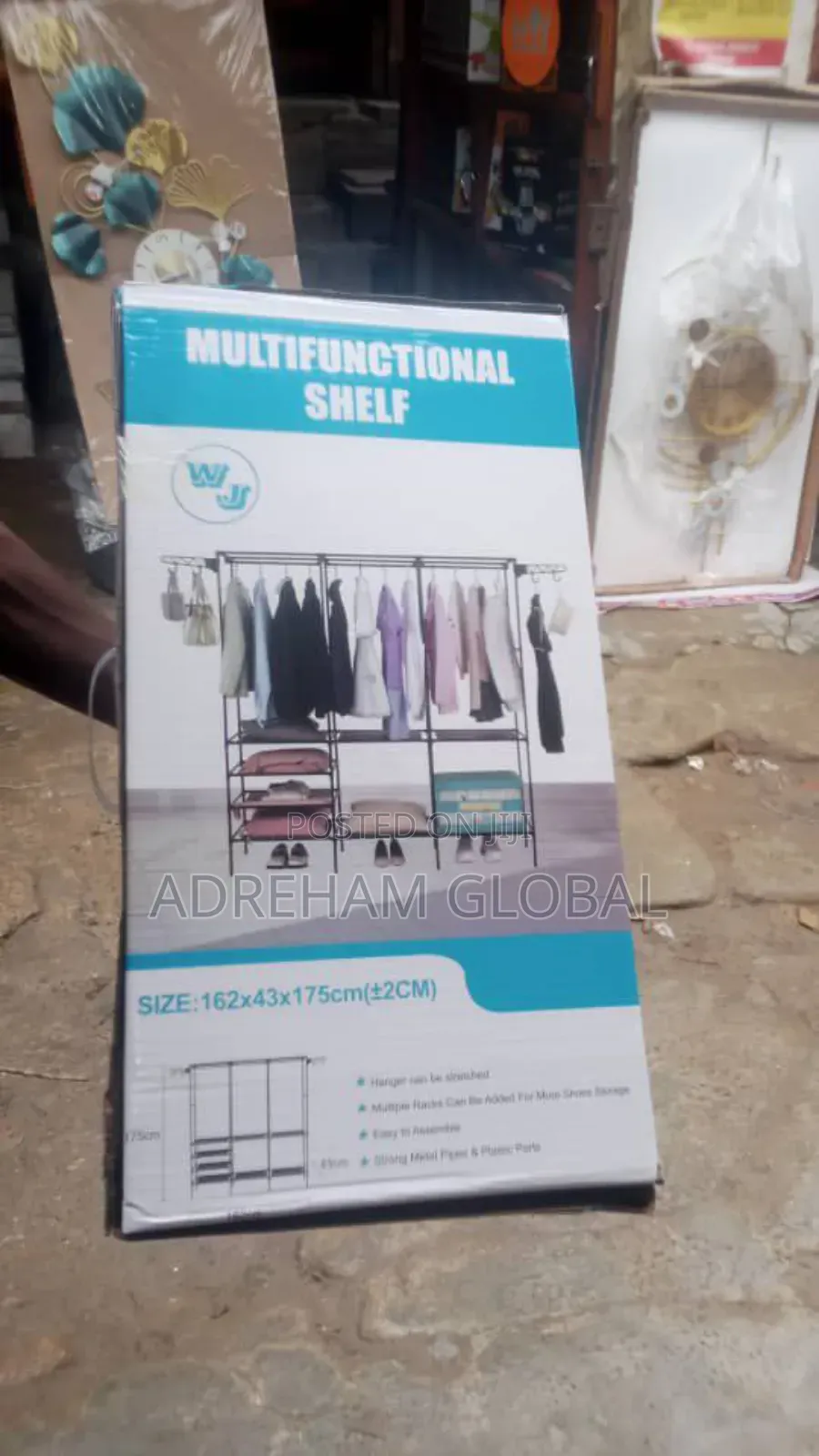 3pertition Naked Clothes Wardrobe Hanger/Shoe Rack