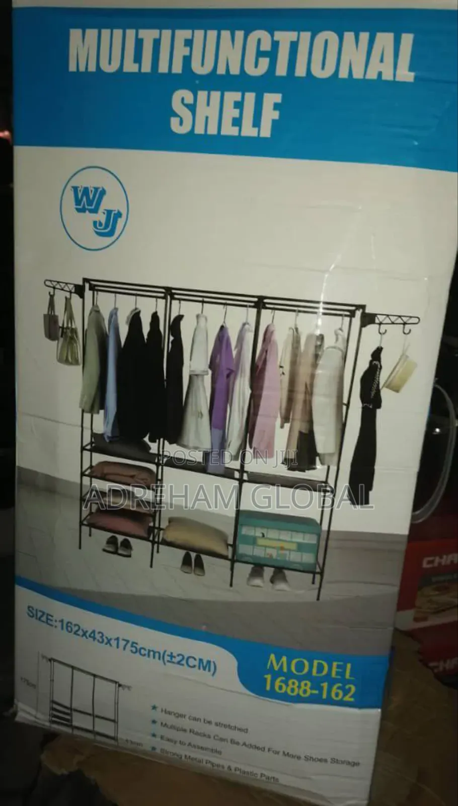 3pertition Naked Clothes Wardrobe Hanger/Shoe Rack