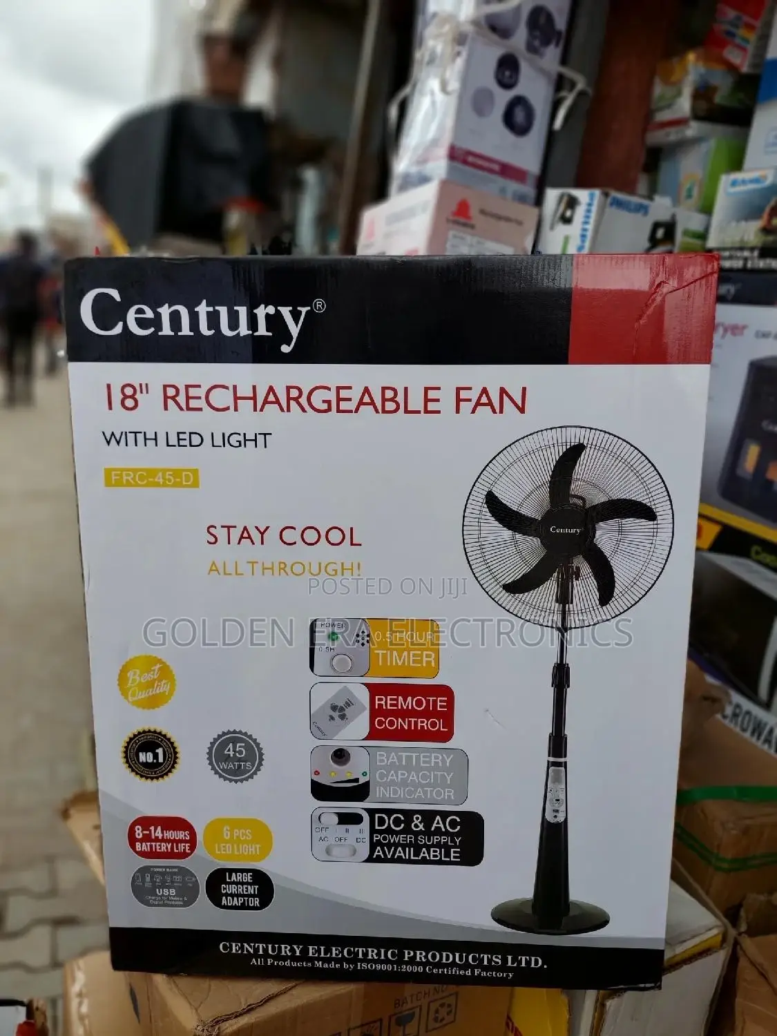 Century Rechargeable Fan 12v 7h Battery