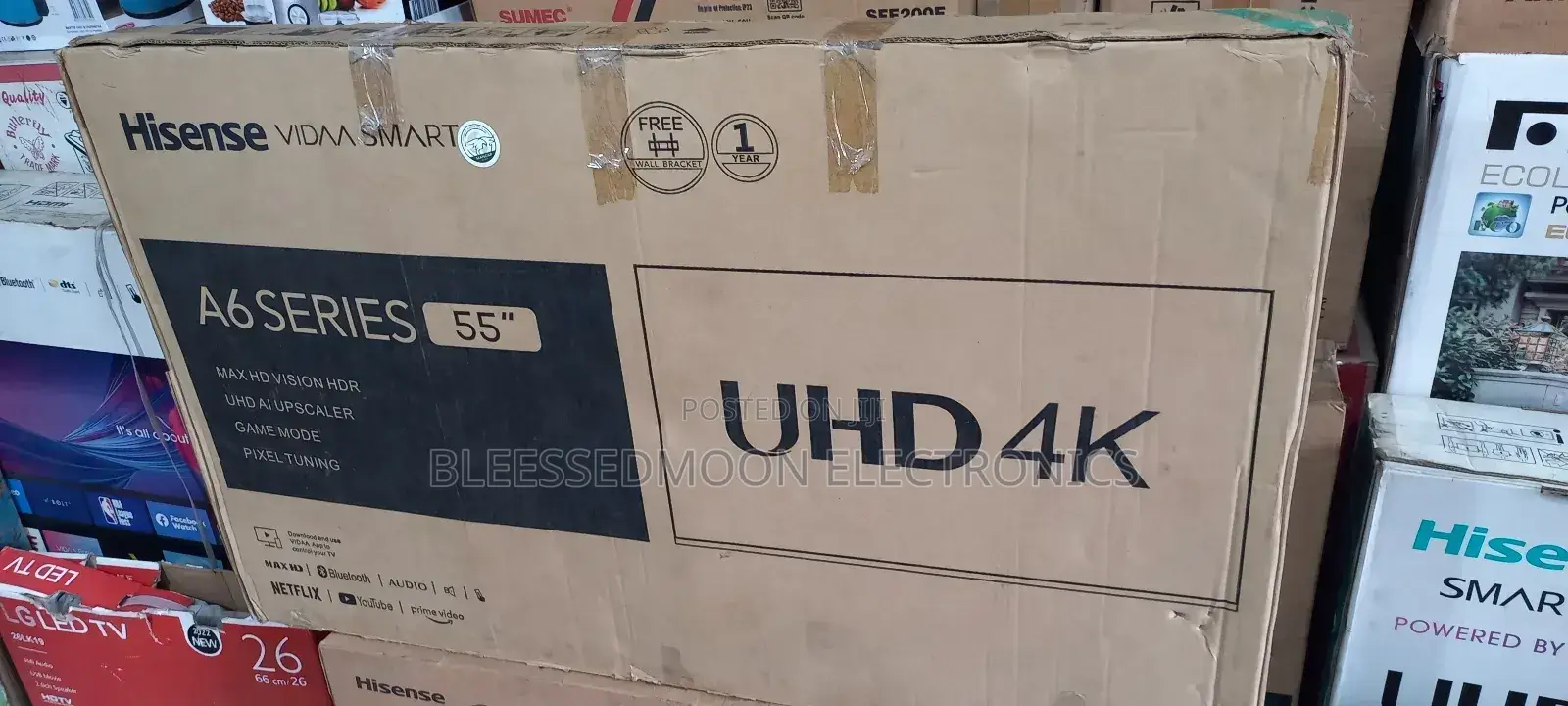 Hisense Inverter Smart Television 55inche 3 Yrs Warranty