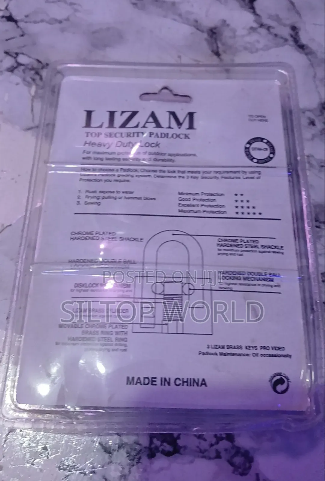 LIZAM Heavy Duty Padlock 70mm