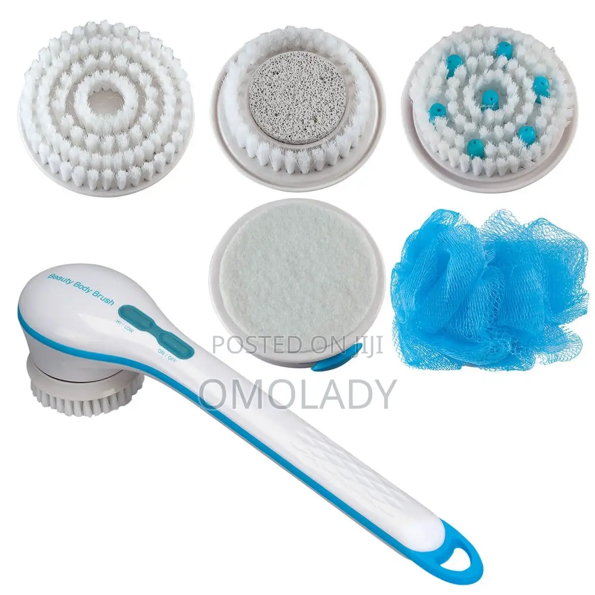 5 in 1 Spinning Spa Brush - Shower Bush - Bath Brush