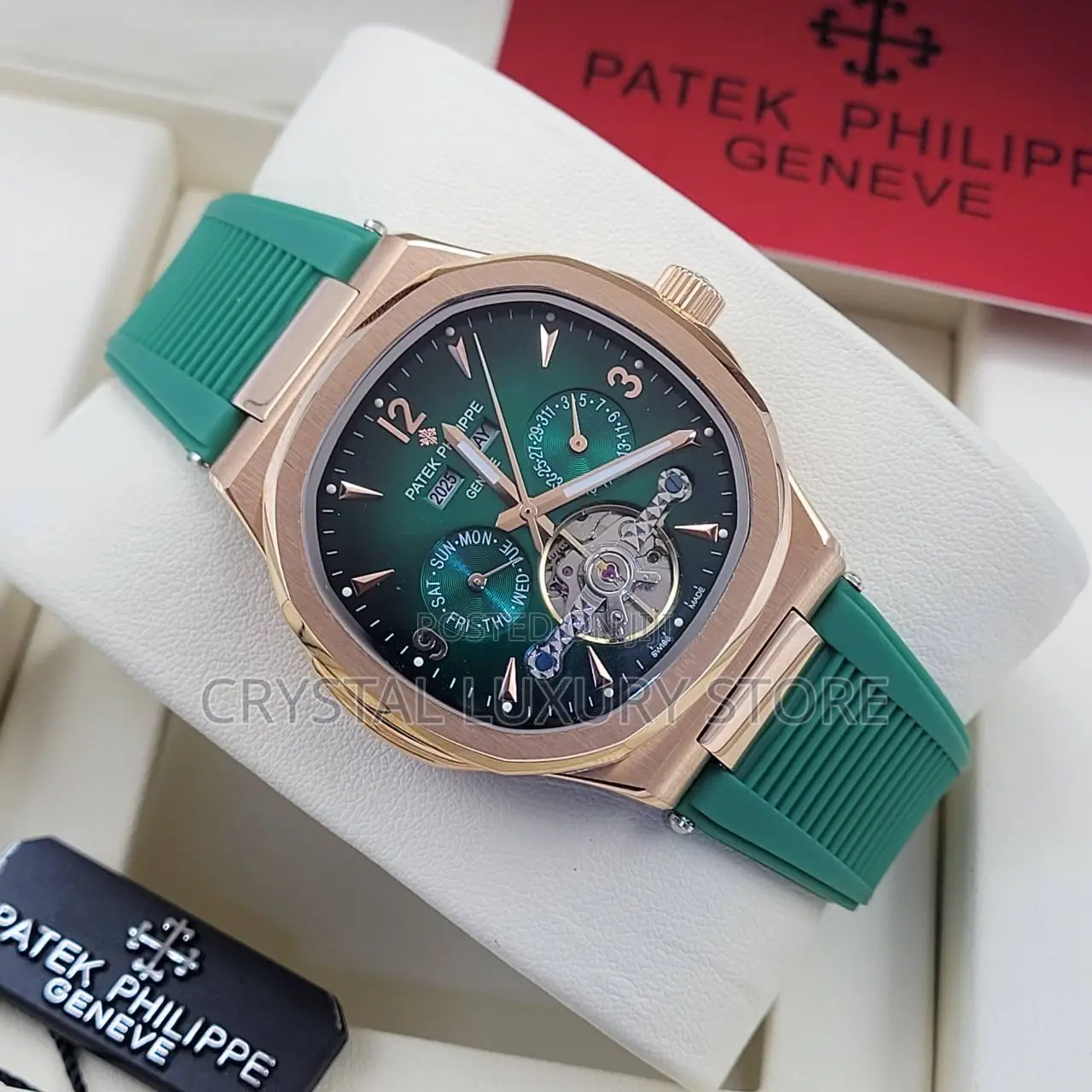 Patek Philippe Quality Luxury Leather Strap Wristwatch