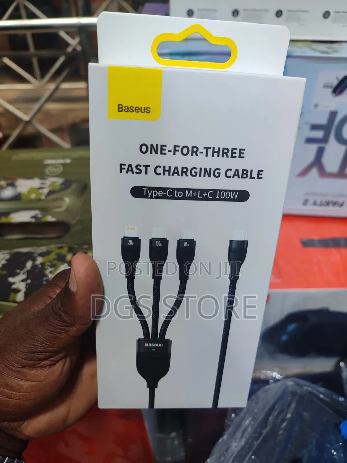 Baseus One for Three Fast Charging Cable Type C to M+L+C100w