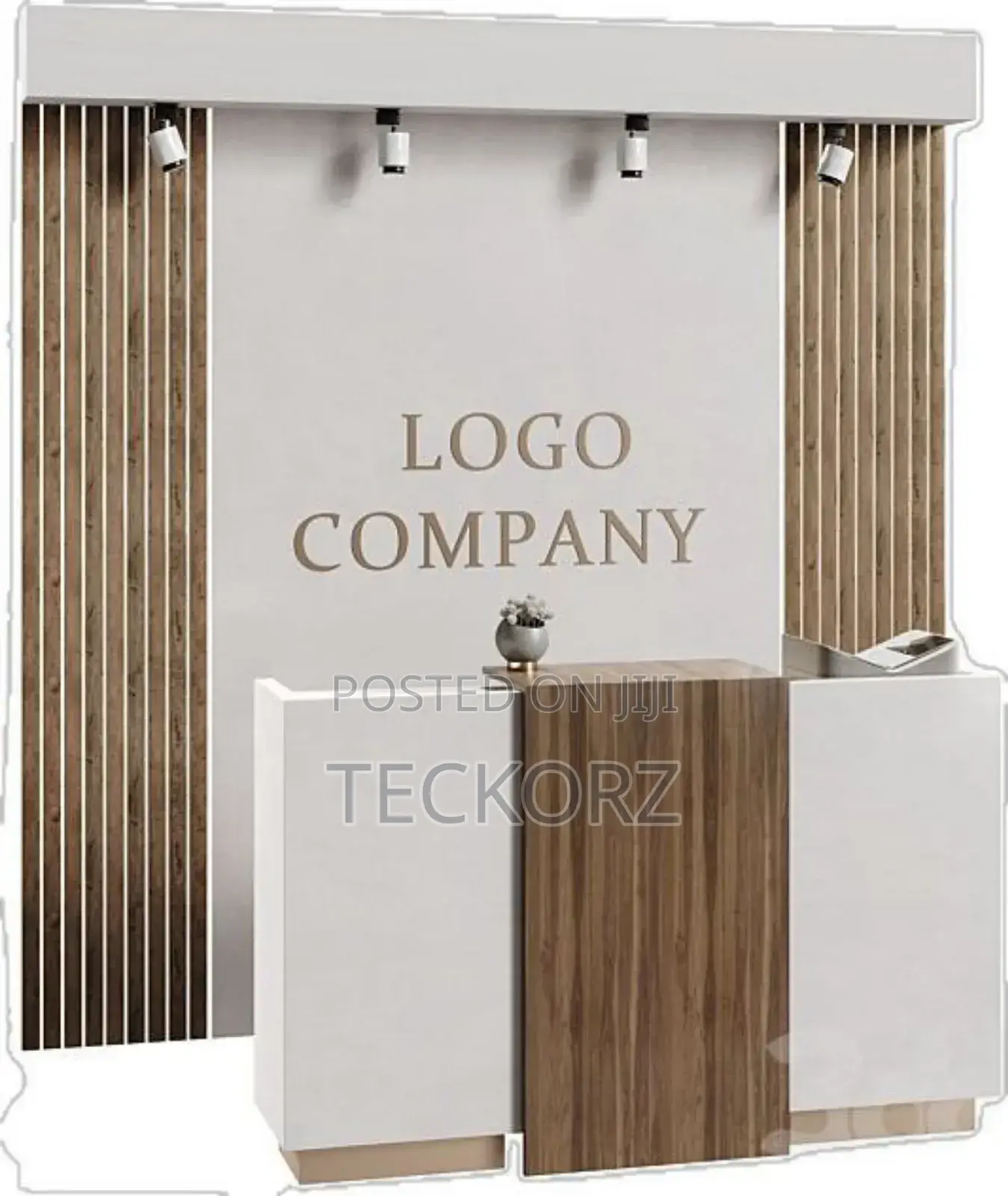 Company Reception Table Back Drop