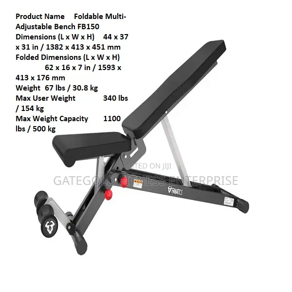 FB150 Adjustable Flat/Incline Bench