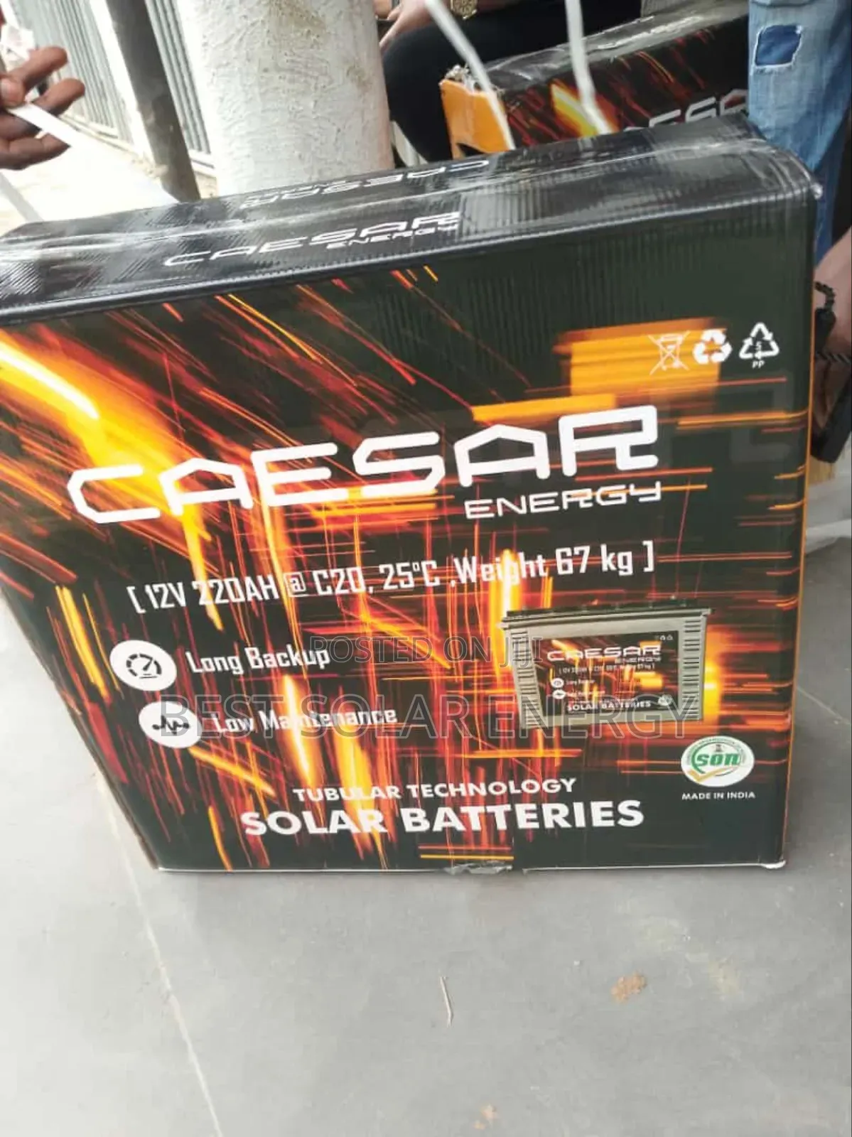 Original Caesar Tubular Battery 220a