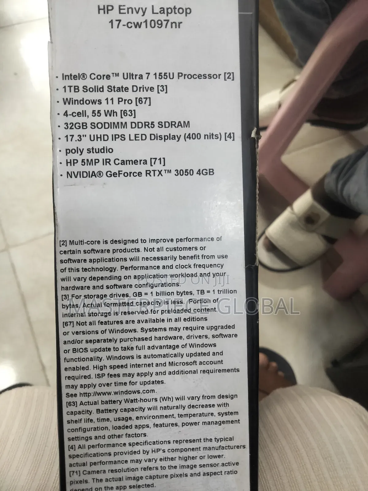 New Laptop HP Envy 17 32GB Nvidia SSD 1T