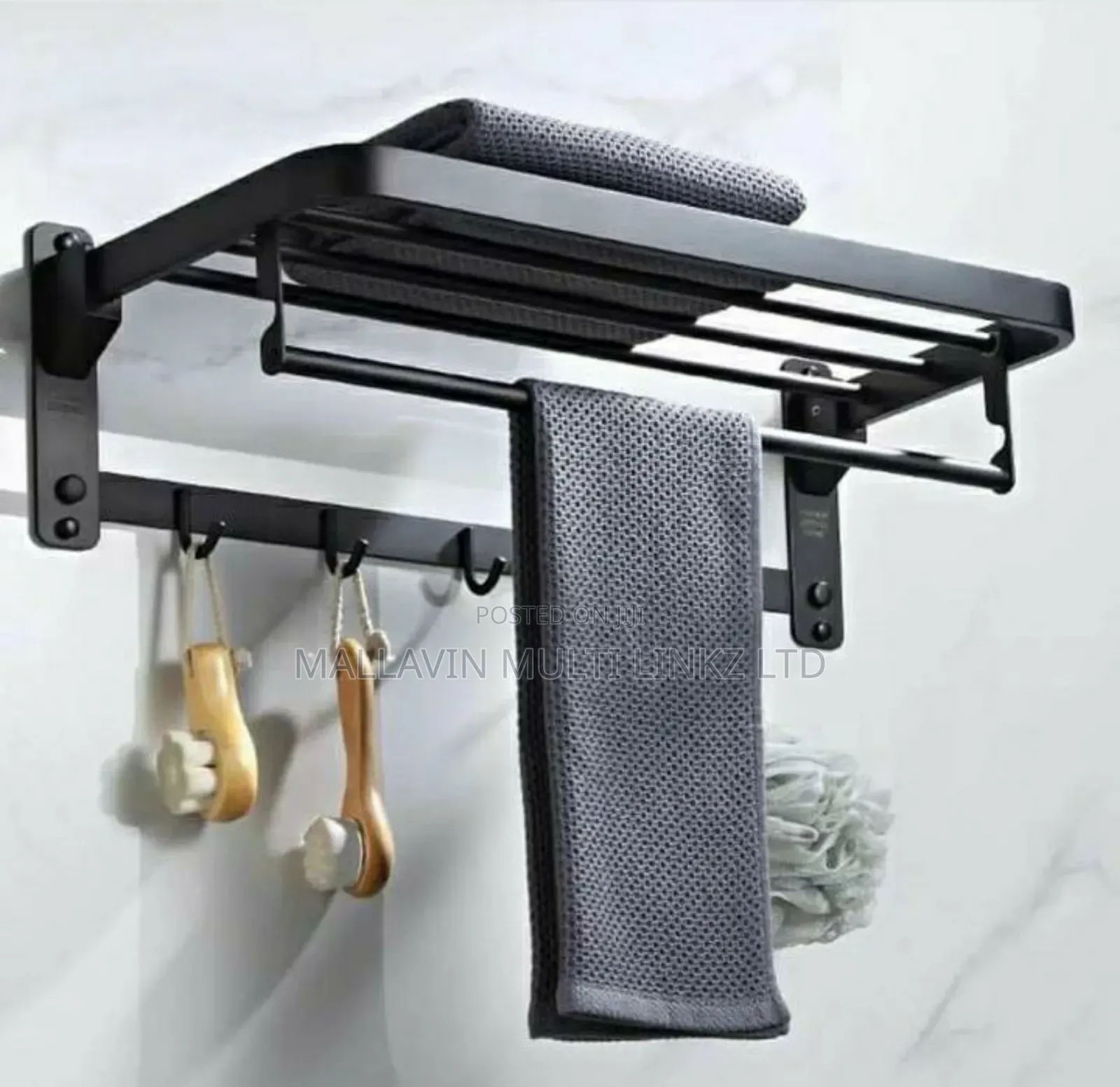 Multifunctional Towel Racks With Hooks And Shelf