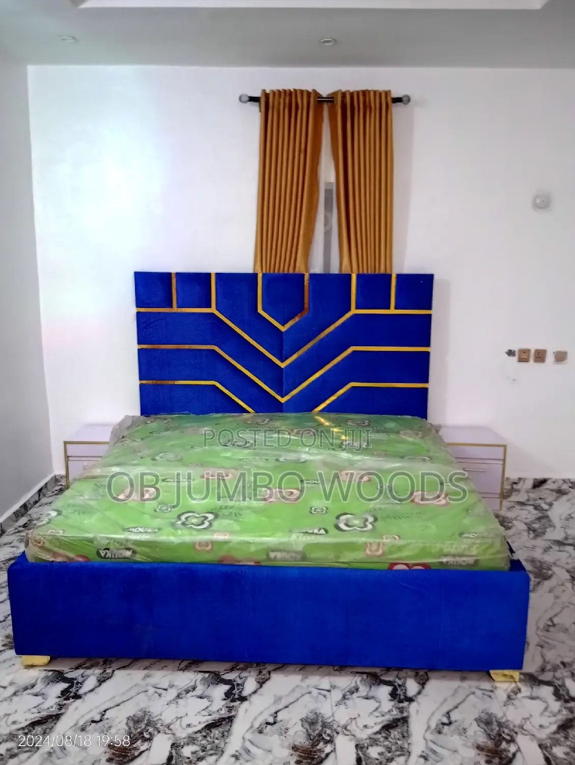 Classic Blue 6 by 6 Bedframe