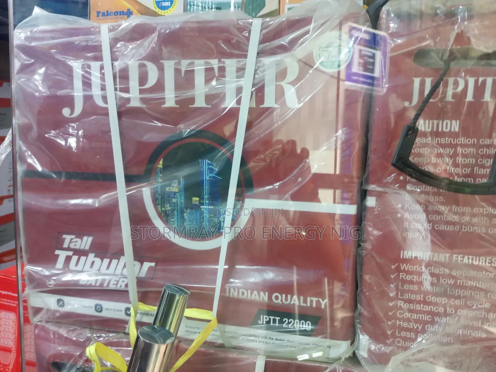 Jupiter 220ah Tall Tubular Batteries Available