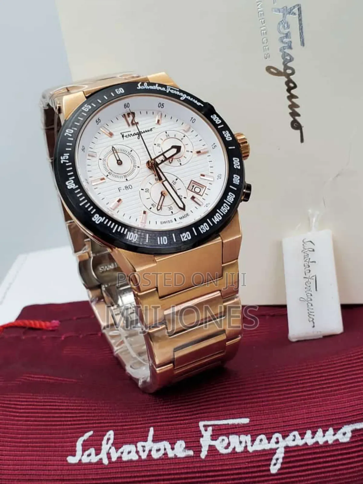 Ferragamo Rose Gold Chrono Watch