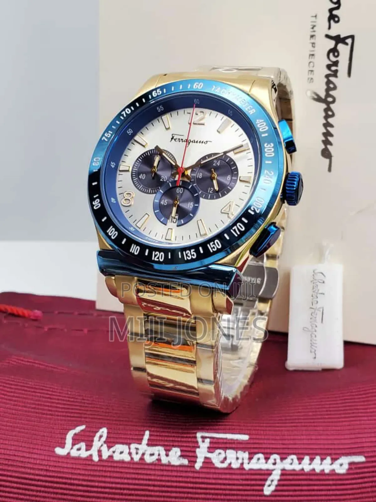 Ferragamo Rose Gold Chrono Watch