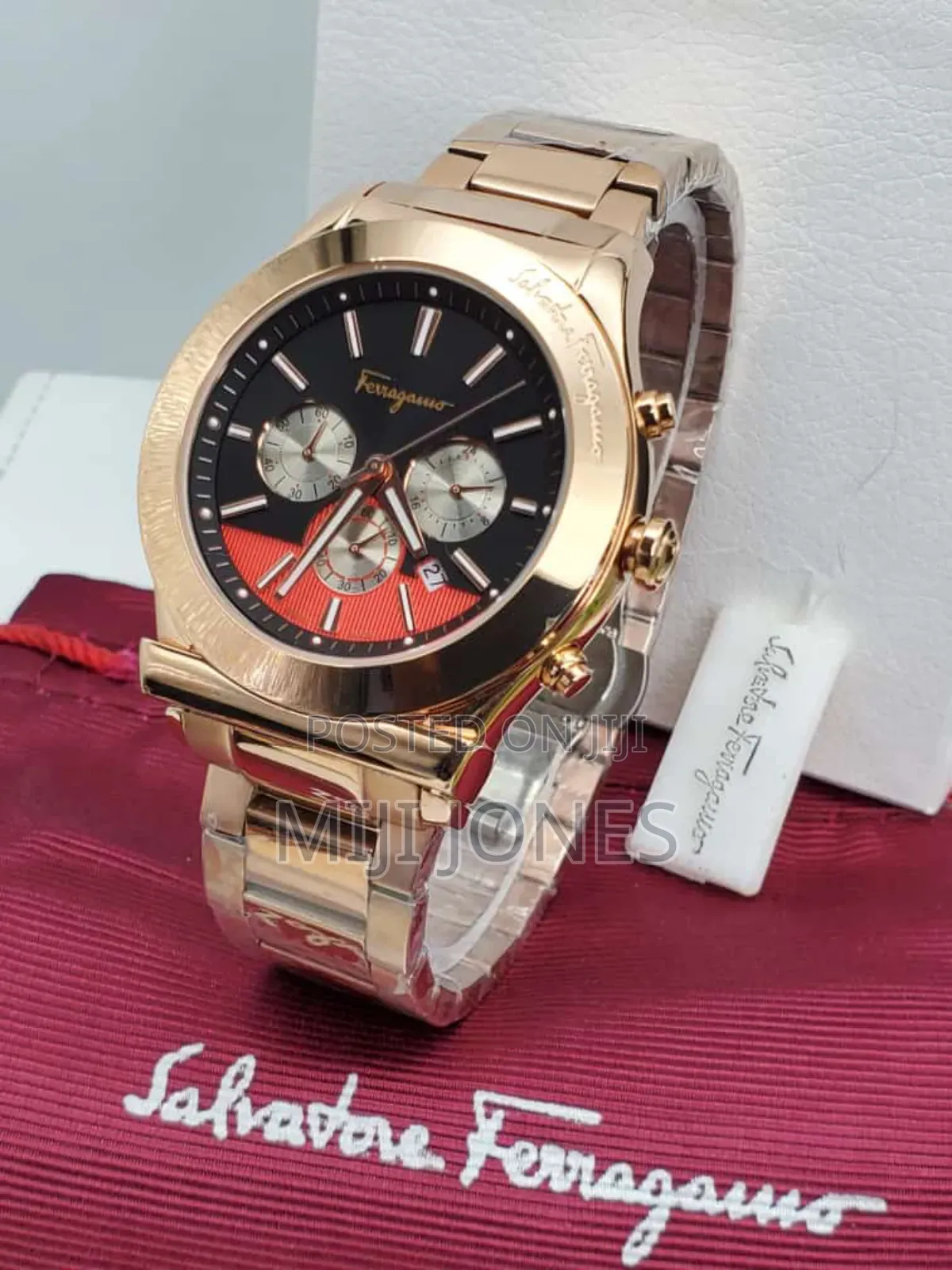 Ferragamo Rose Gold Chrono Watch