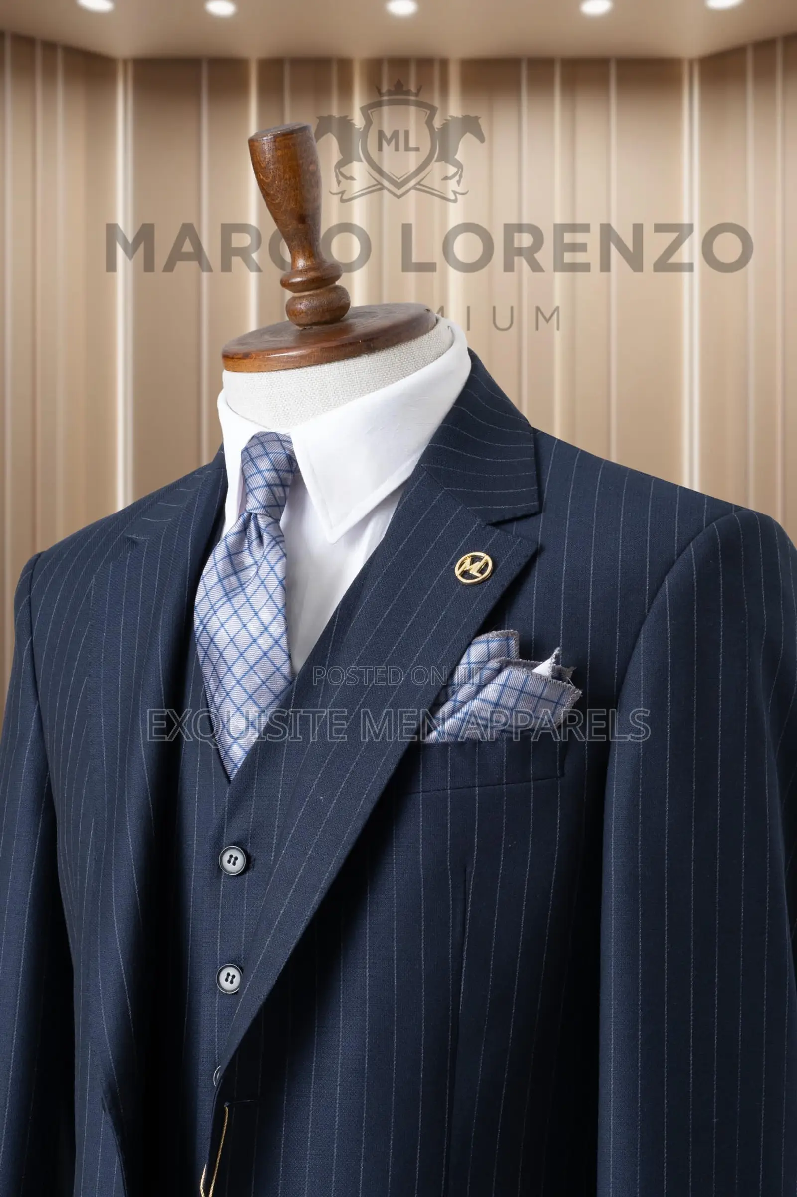 Classic Official Turkish Stripe Suit for Men Wears
