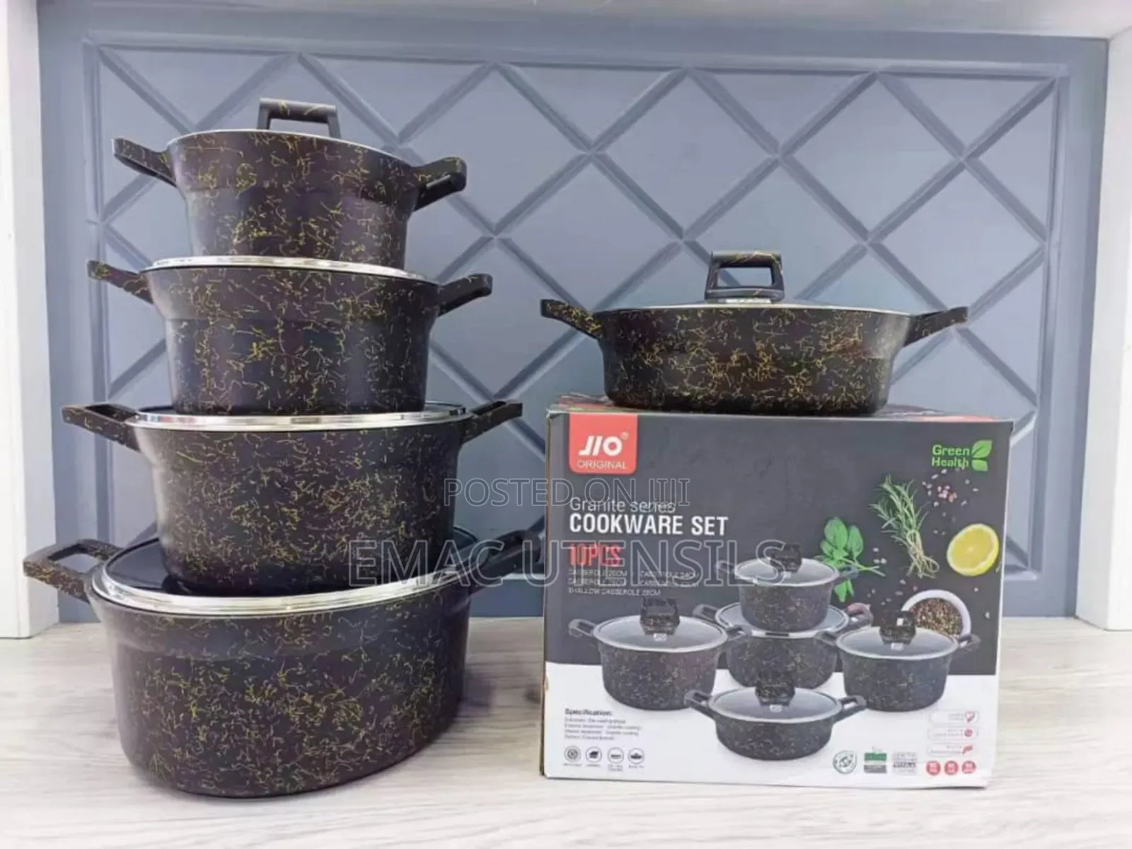 10pcs Original Granite Cookware
