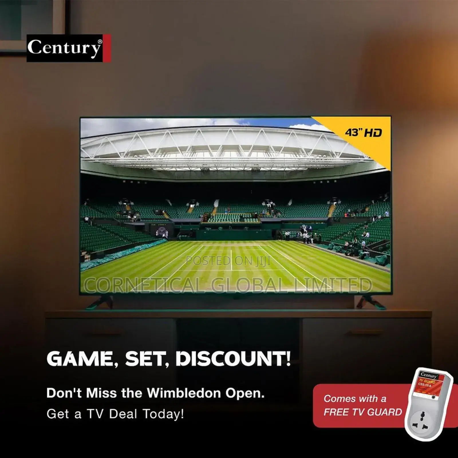 Century 43" Smart Vidaa Tv FHD CTV-43b