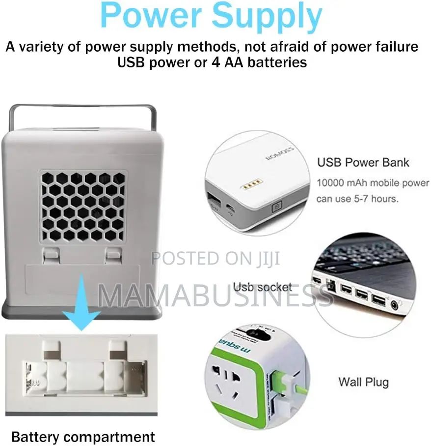 USB/Battery Powered Rechargeable Blu Breeze Air Cooler